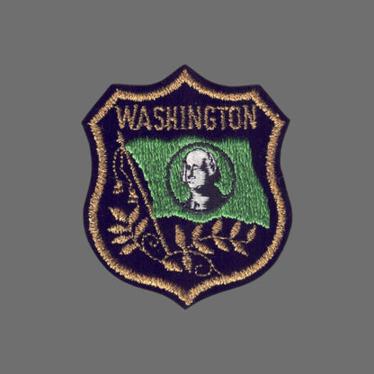WASHINGTON  Flag Gold Black Patch - 3362
