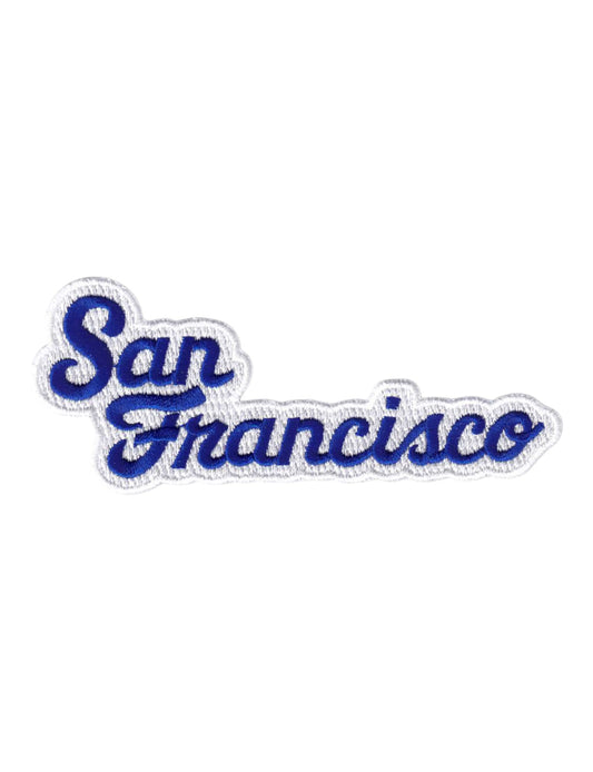 San Francisco Blue Script Text Patch - 4020-11-39