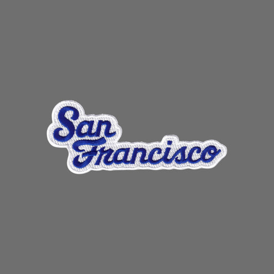 San Francisco Blue Script Text Patch - 4020-11-39