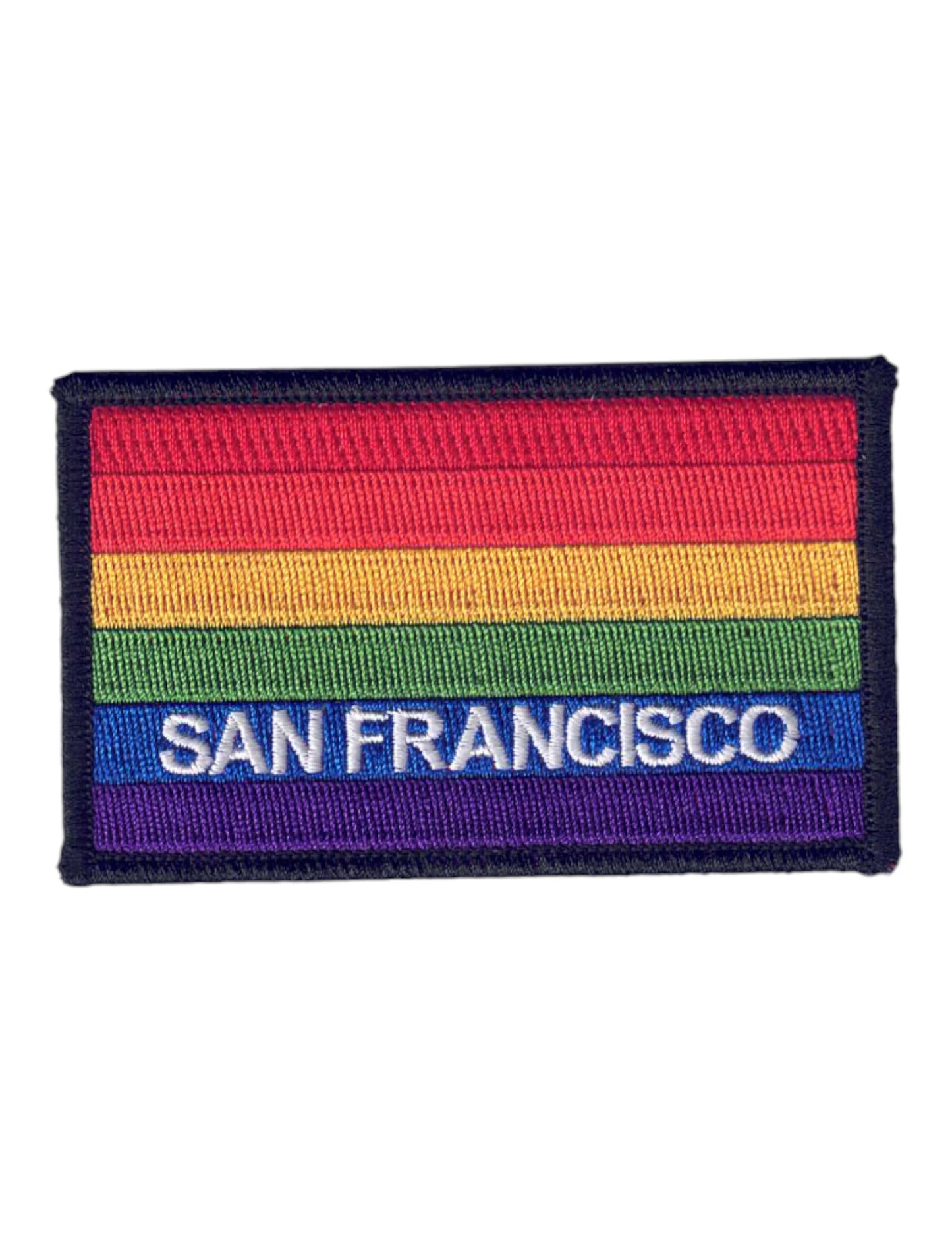 SAN FRANCISCO Rainbow Flag Black Border Patch - 4059-01