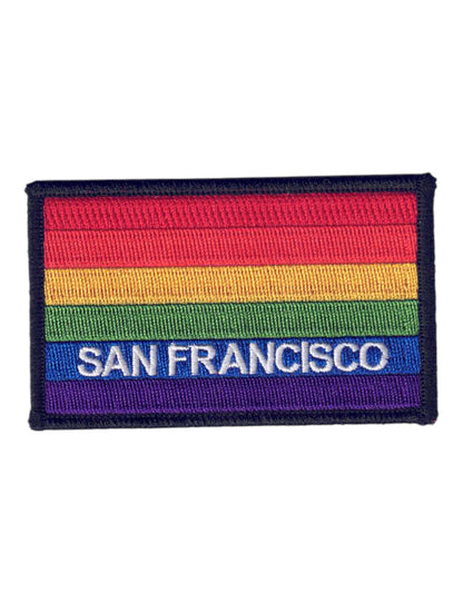 SAN FRANCISCO Rainbow Flag Black Border Patch - 4059-01