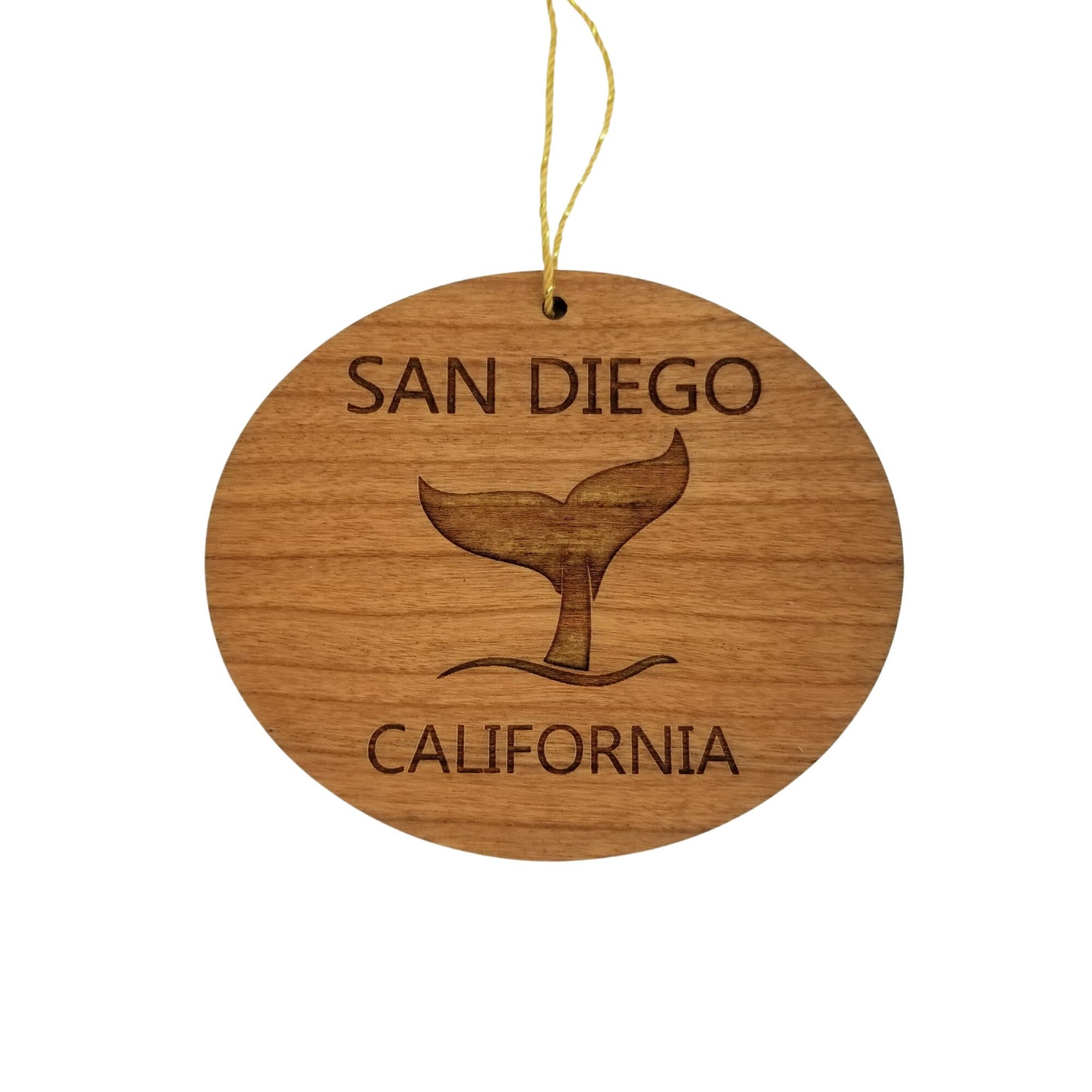 San Diego Ornament - Wood CA Souvenir - 15680