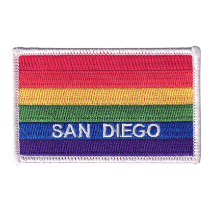 SAN DIEGO Rainbow Flag Patch White Border - 4719-39
