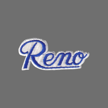 Reno Script Patch Blue on White - 5002-11/39