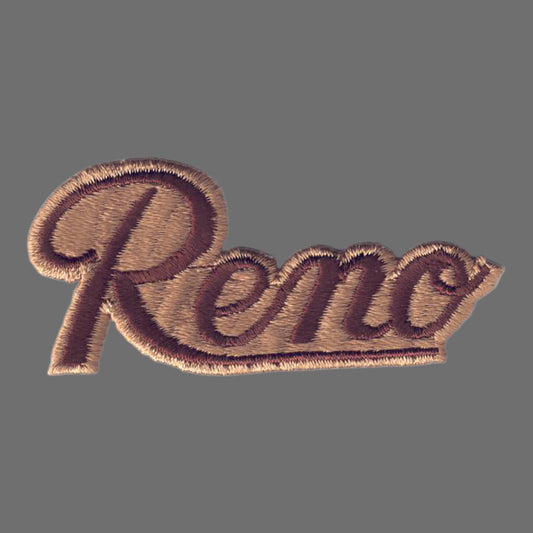 Reno Script Patch Brown on Tan - 5002-17/60