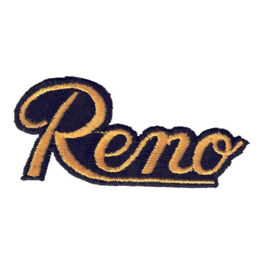 Reno Script Patch Gold on Black - 5002-21/01
