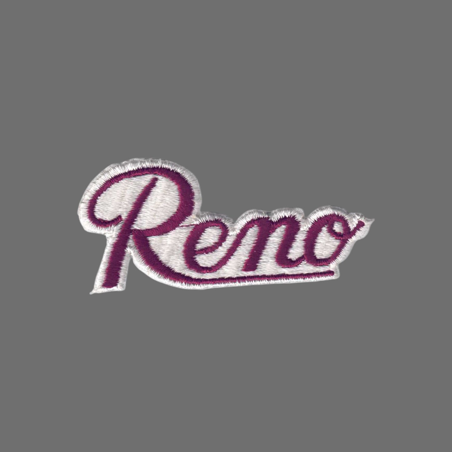Reno Script Patch Maroon on White - 5002-29/39