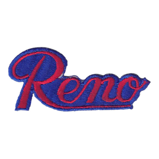 Reno Script Patch Red on Blue  - 5002-36/11