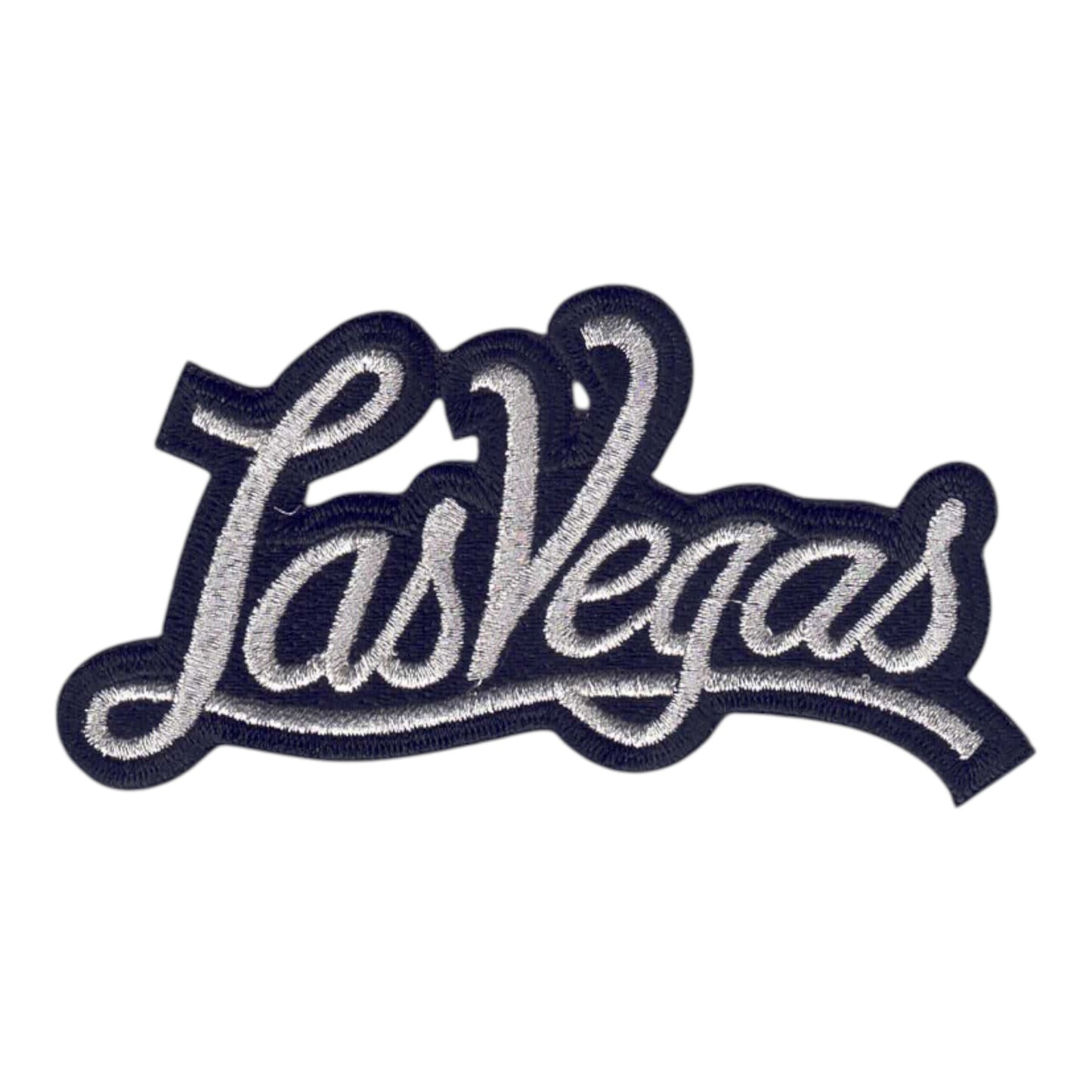 Las Vegas Script Text Silver on Black Patch - 5252-58M/01
