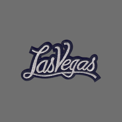 Las Vegas Script Text Silver on Black Patch - 5252-58M/01