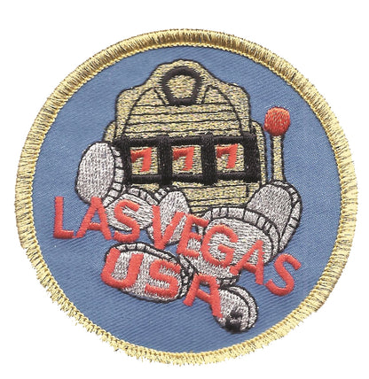 LAS VEGAS USA slot machine coins souvenir embroidered patch