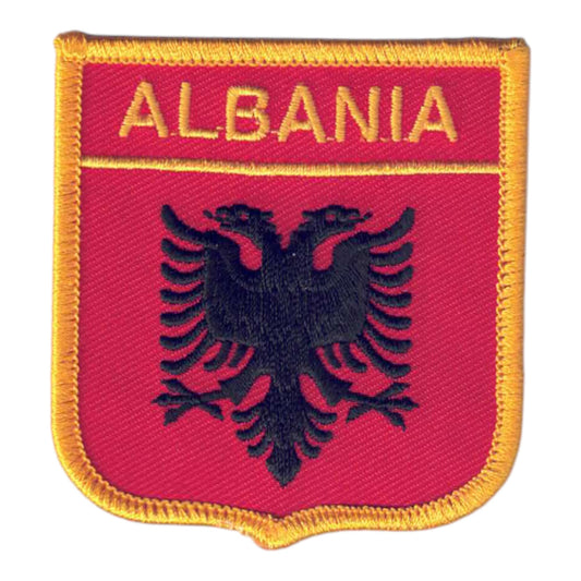 ALBANIA Country Flag Shield Patch - 5980