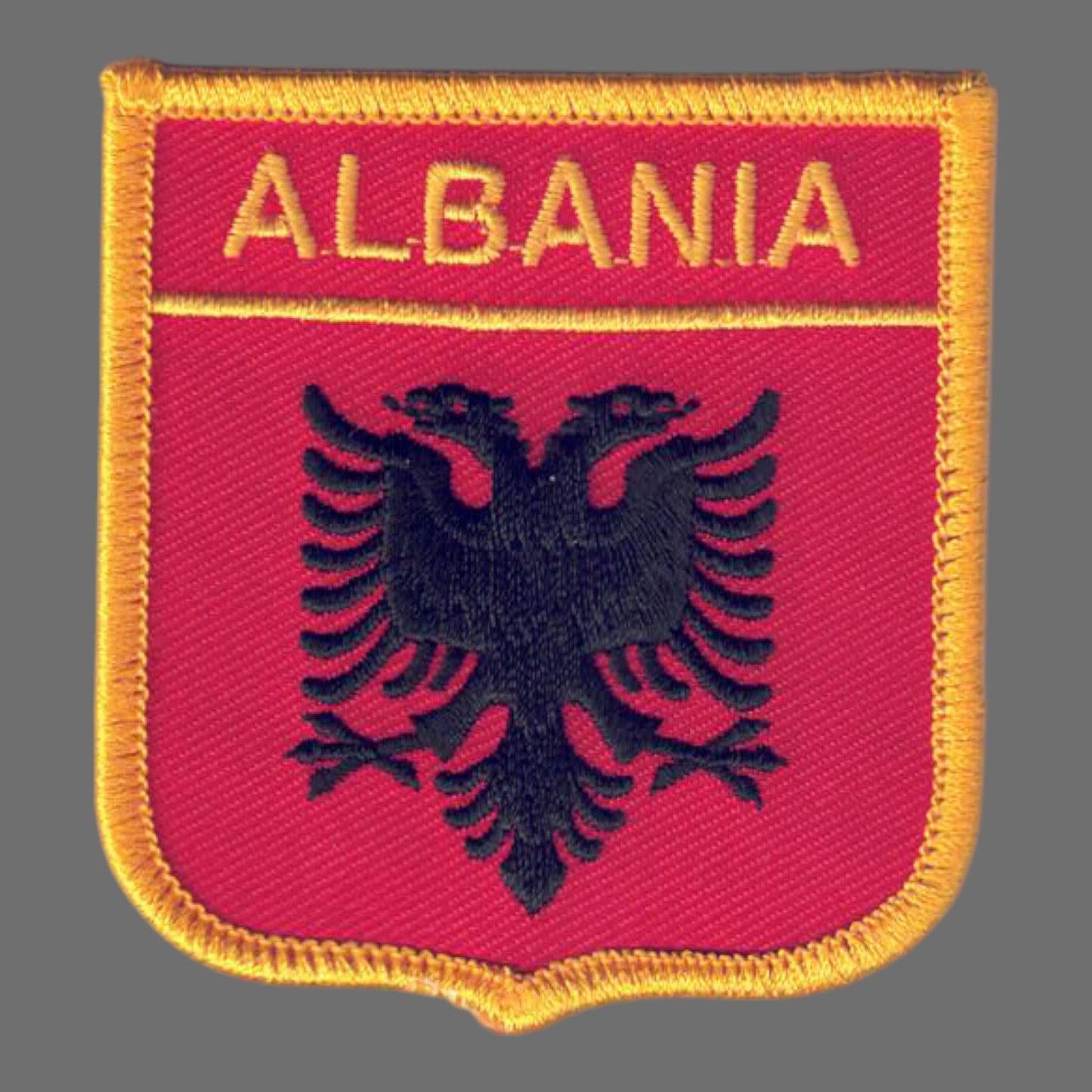 ALBANIA Country Flag Shield Patch - 5980