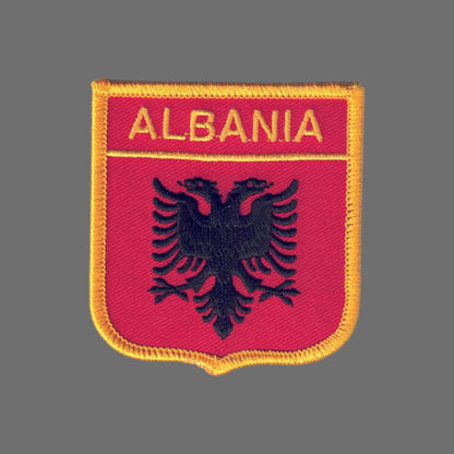 ALBANIA Country Flag Shield Patch - 5980