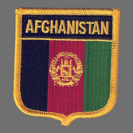 AFGHANISTAN Country Flag Shield Patch - 5991