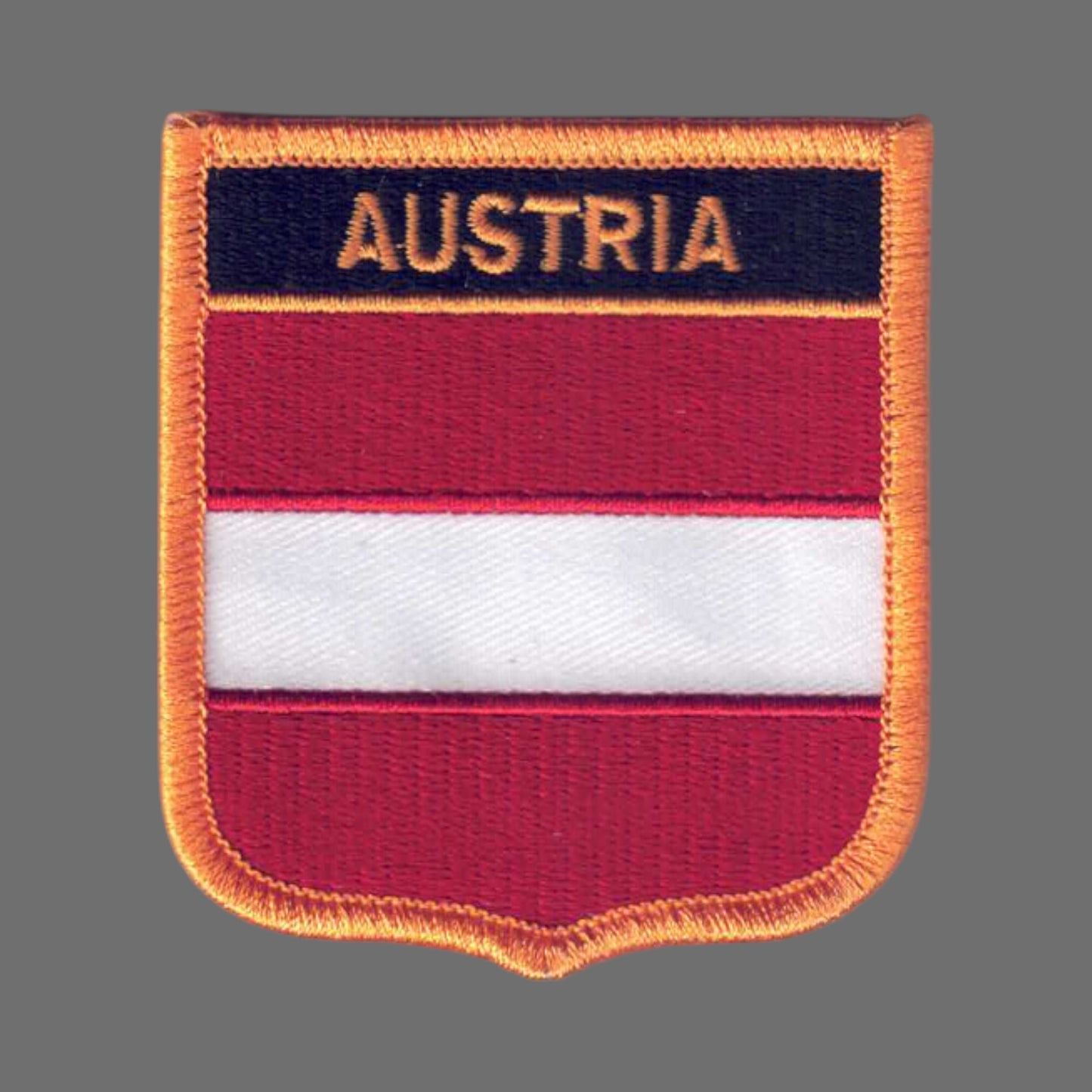 AUSTRIA Country Flag Shield Patch - 6051