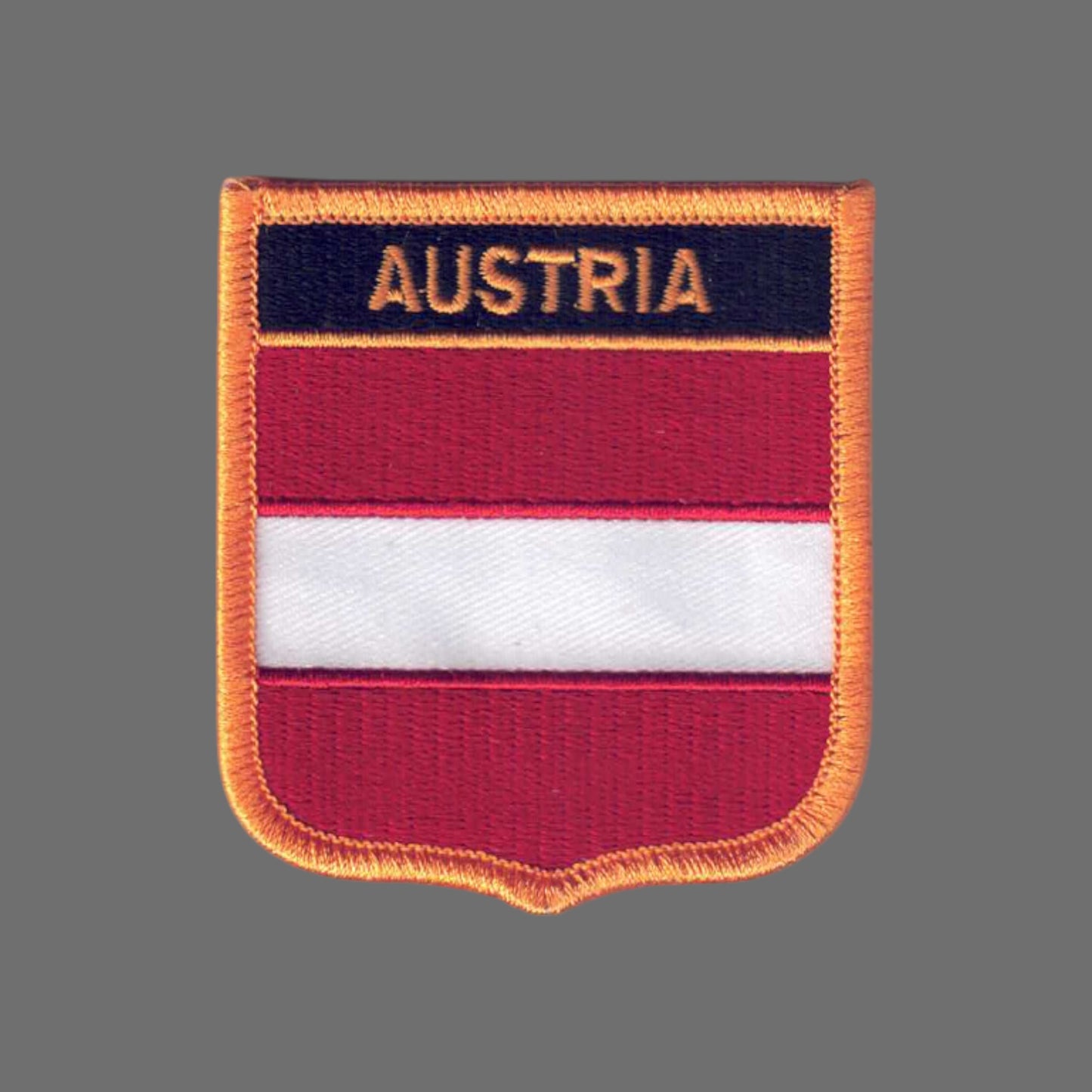 AUSTRIA Country Flag Shield Patch - 6051