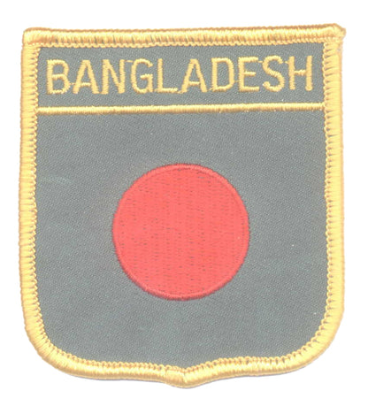 BANGLADESH medium flag shield souvenir embroidered patch