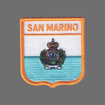 SAN MARINO Country Flag Shield Patch - 6065