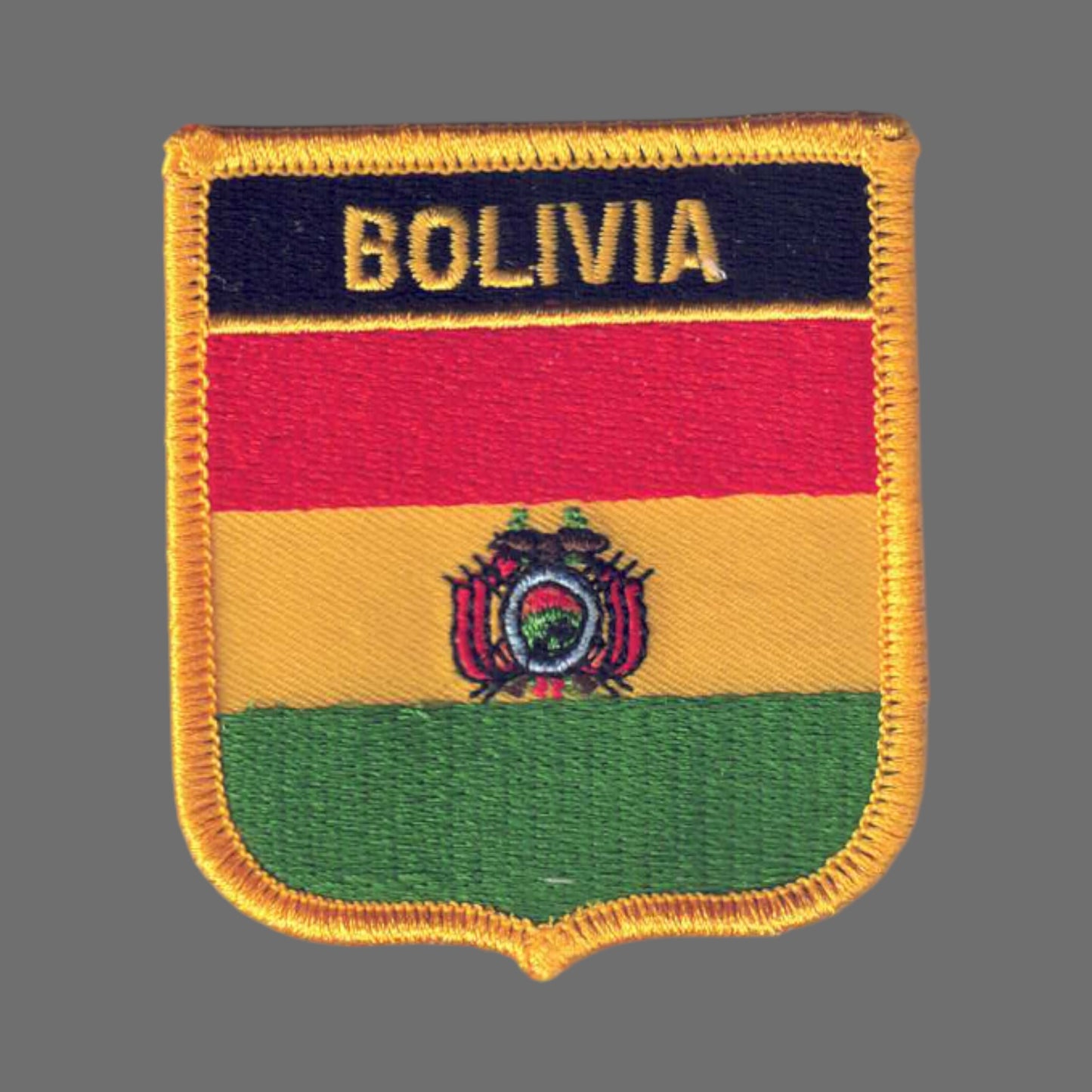 BOLIVIA Country Flag Shield Patch - 6091