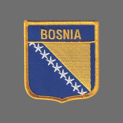 BOSNIA Country Flag Shield Patch - 6096