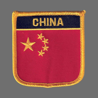 CHINA Country Flag Shield Patch - 6131
