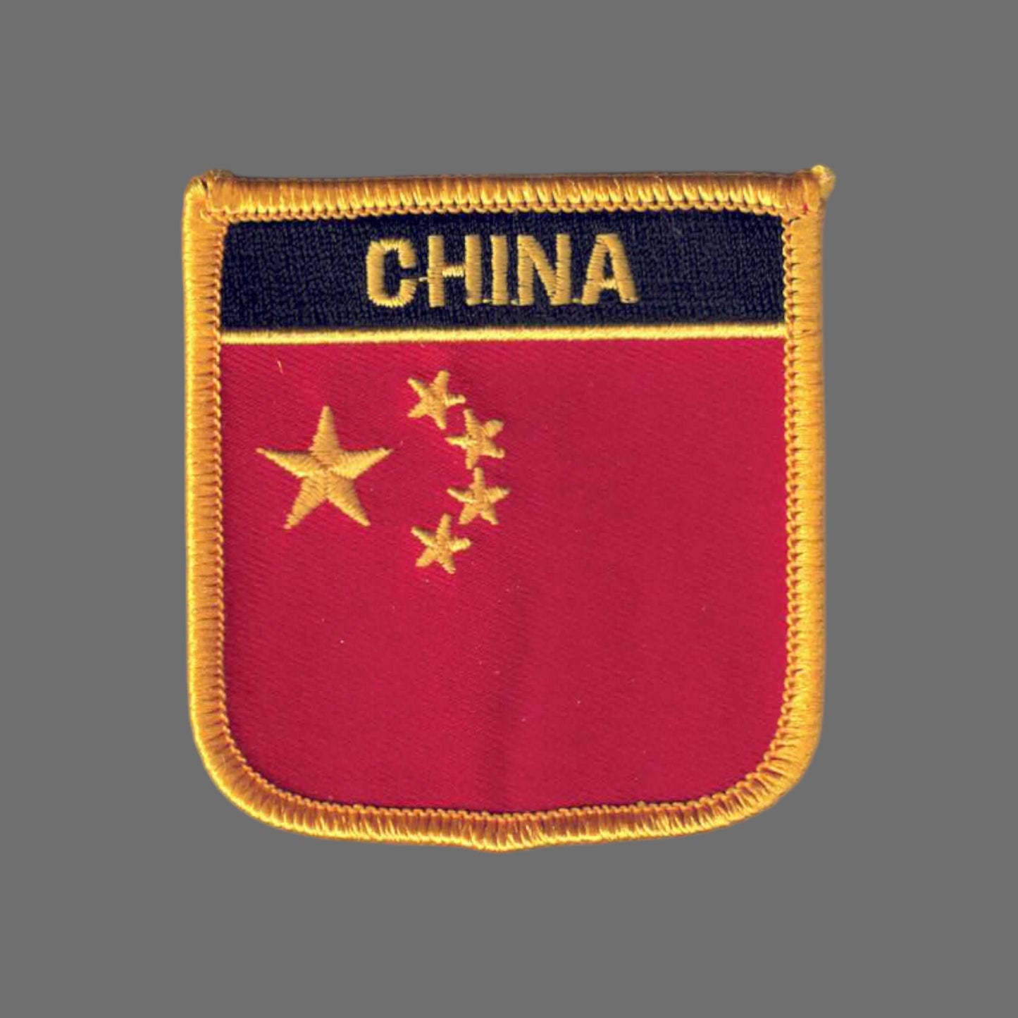 CHINA Country Flag Shield Patch - 6131