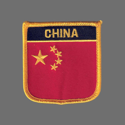 CHINA Country Flag Shield Patch - 6131