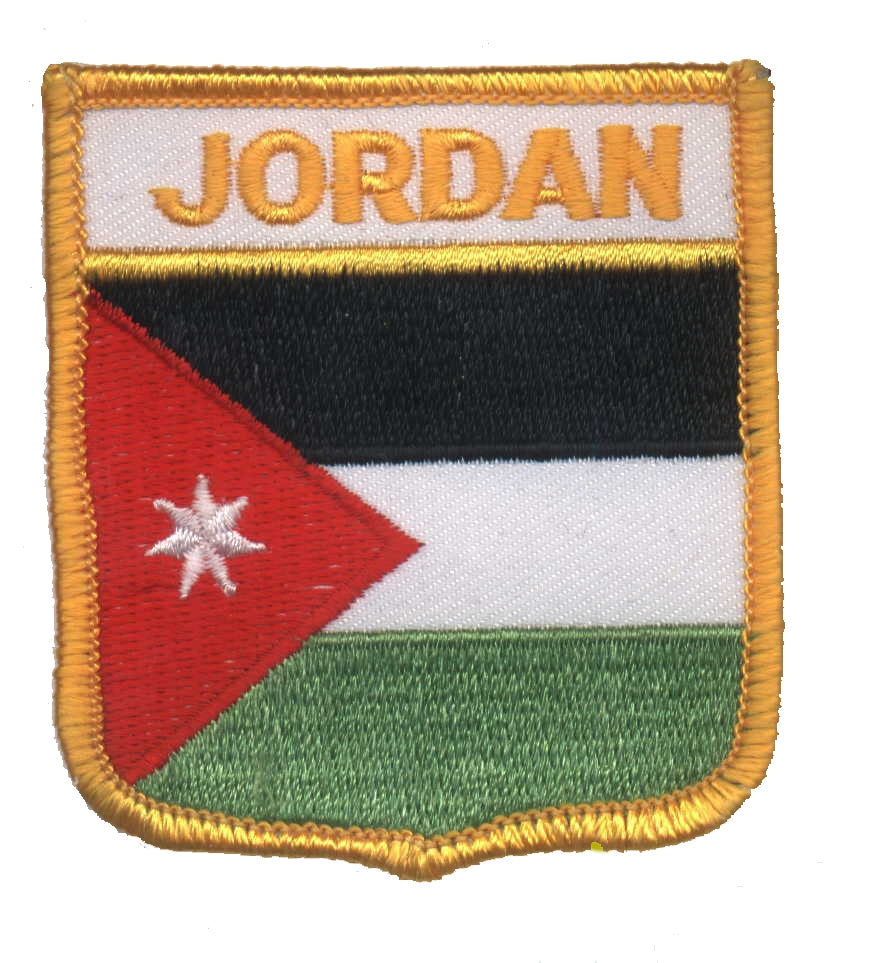 JORDAN medium flag shield souvenir embroidered patch
