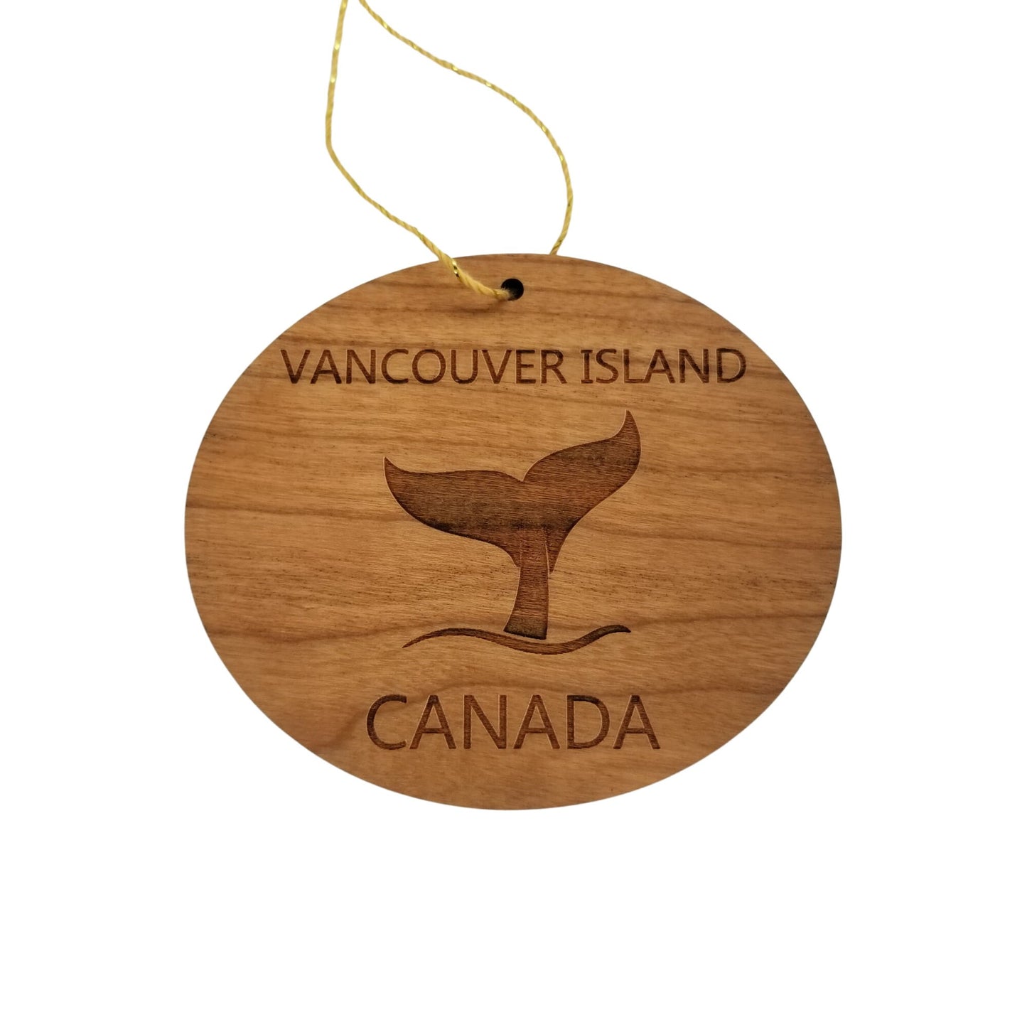 Vancouver Island Canada Wood Ornament - Whale Tail Whale Watching - 15681