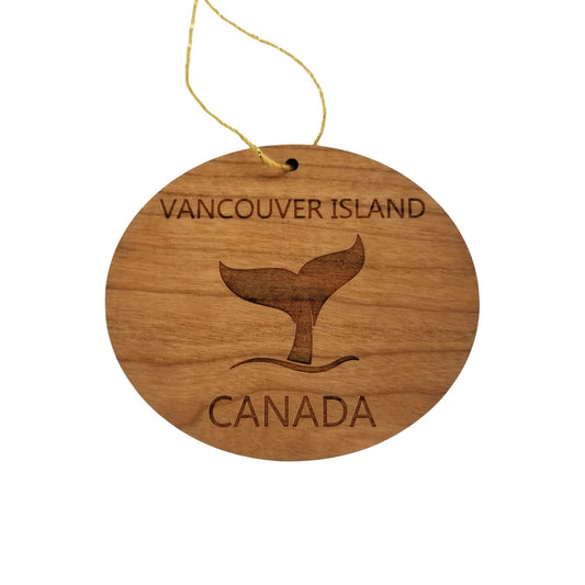 Vancouver Island Canada Wood Ornament - Whale Tail Whale Watching - 15681