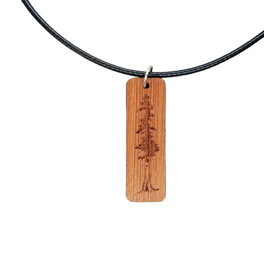 Big Tree Redwood Tree Necklace - Wood Necklace - CA Souvenir Keepsake - N2