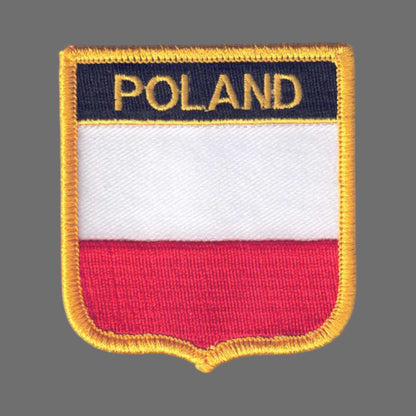 POLAND Flag Shield Patch - 6611