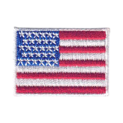 US Flag White Border MINI Patch- 6856W