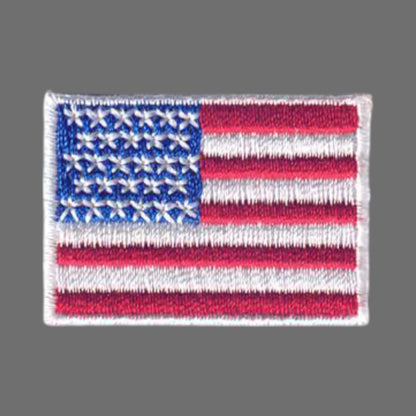 US Flag White Border MINI Patch- 6856W