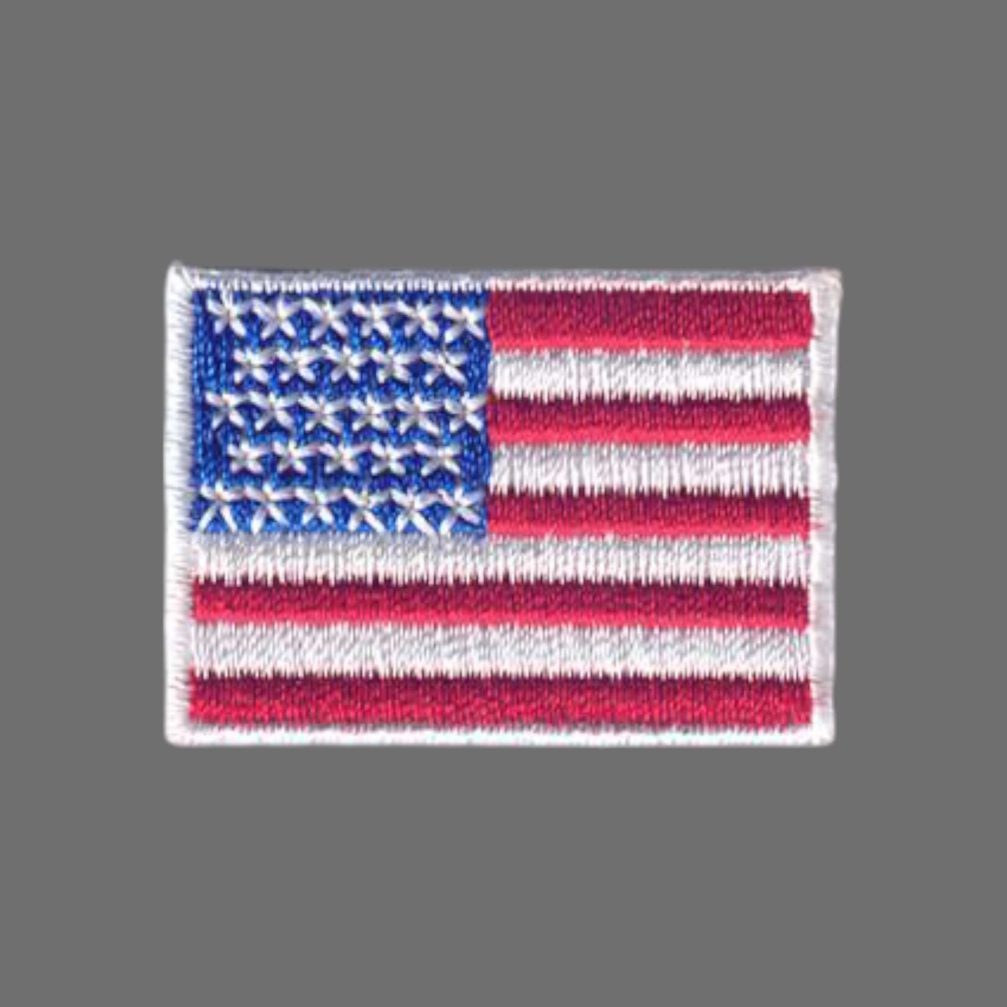 US Flag White Border MINI Patch- 6856W