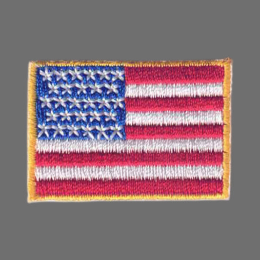 US Flag Gold Border MINI Patch - 6856G