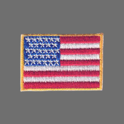 US Flag Gold Border MINI Patch - 6856G