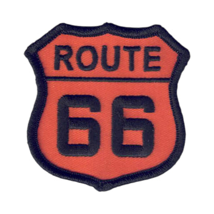 ROUTE 66 Patch Black on Orange - 6876-01/32