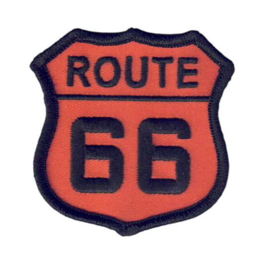 ROUTE 66 Patch Black on Orange - 6876-01/32