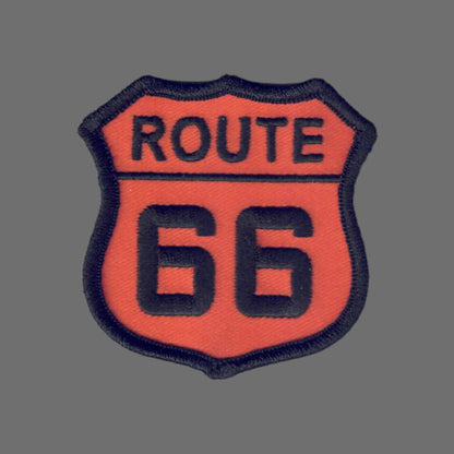 ROUTE 66 Patch Black on Orange - 6876-01/32