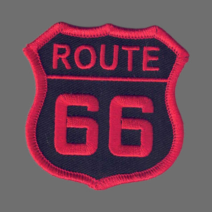 ROUTE 66 Patch Red on Black - 6876-36