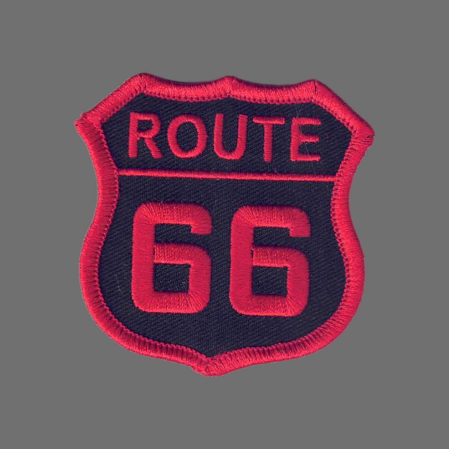 ROUTE 66 Patch Red on Black - 6876-36