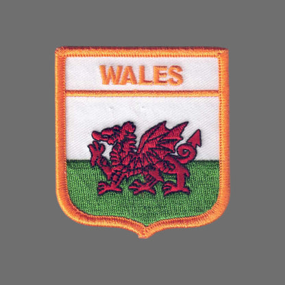 WALES Flag Shield Patch - 7011