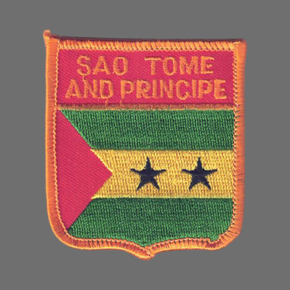 SAO TOME AND PRINCIPE Flag Shield Patch - 7391