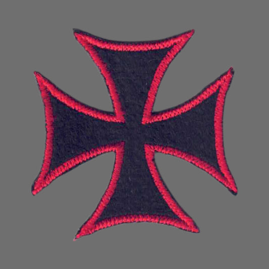 Maltese Cross Red and Black Patch - 7439-36/01