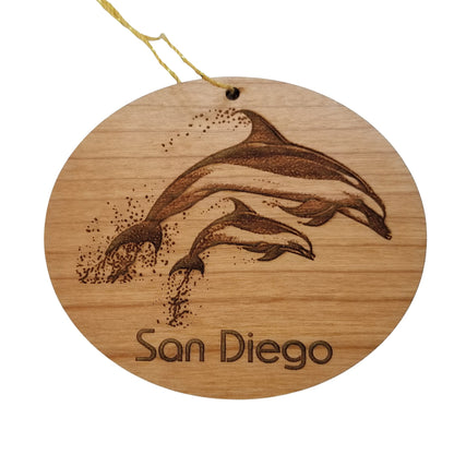 San Diego CA Dolphins Wood Ornament Souvenir - 15510