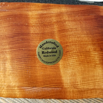 Wood Ring Box Redwood Rustic Handmade California Redwood -3155 ASST