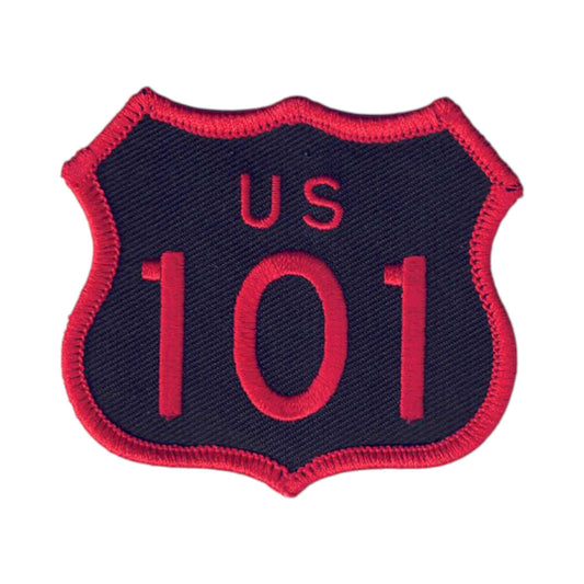 US 101 Patch Black and Red 2.5 Inch Tall - 8101-36