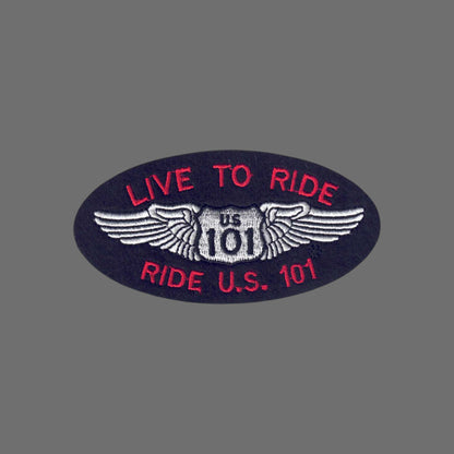 LIVE TO RIDE 101 Patch Black Red - 8102-36